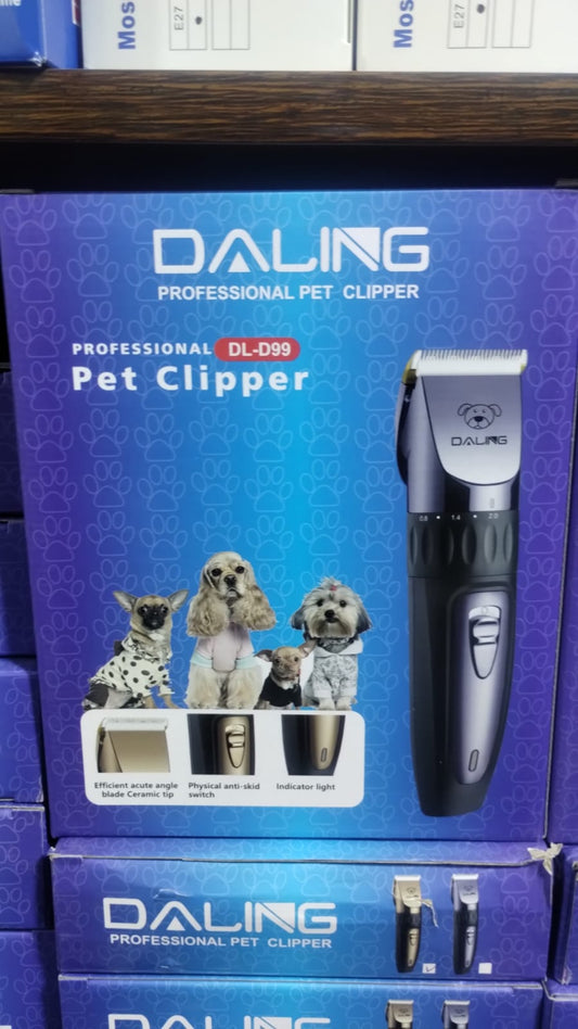 Daling Rechargeable Pet Clipper – Professional Electric Grooming Trimmer for Dogs & Cats