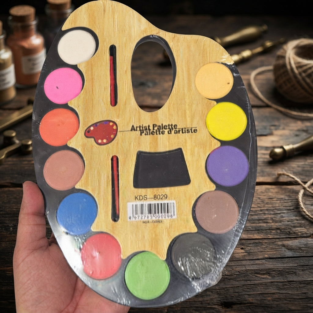 Artist Palette Watercolor Set - Toy Accessory Designed For Entertainment And Daily Play Routine