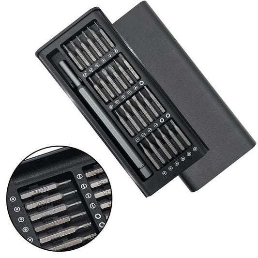 24 In 1 Magnetic Screwdriver Set High Quality Steel Bits Portable Durable Hardware Practical Repair Tool Kit