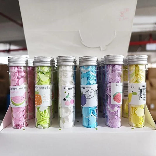 1 Pcs Disposable Flower Paper Soap With Portable Tube Multi Color Travel Sheets For Hand Washing And Outdoor Use Premium Quality (Random Color)