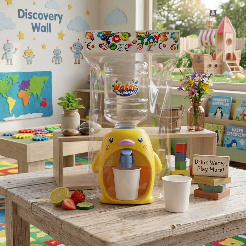 Cute Mini Water Dispenser Toy for Kids & Pretend Play