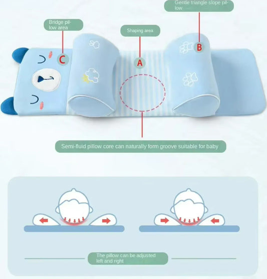 Adjustable Baby Pillow Anti-Roll Pillow random color