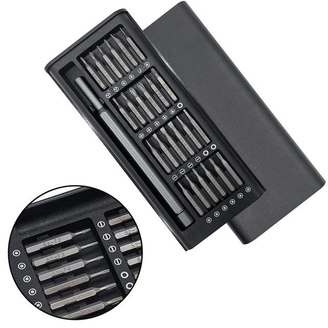 24 In 1 Magnetic Screwdriver Set High Quality Steel Bits Portable Durable Hardware Practical Repair Tool Kit
