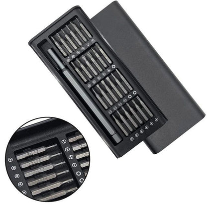 24 In 1 Magnetic Screwdriver Set High Quality Steel Bits Portable Durable Hardware Practical Repair Tool Kit