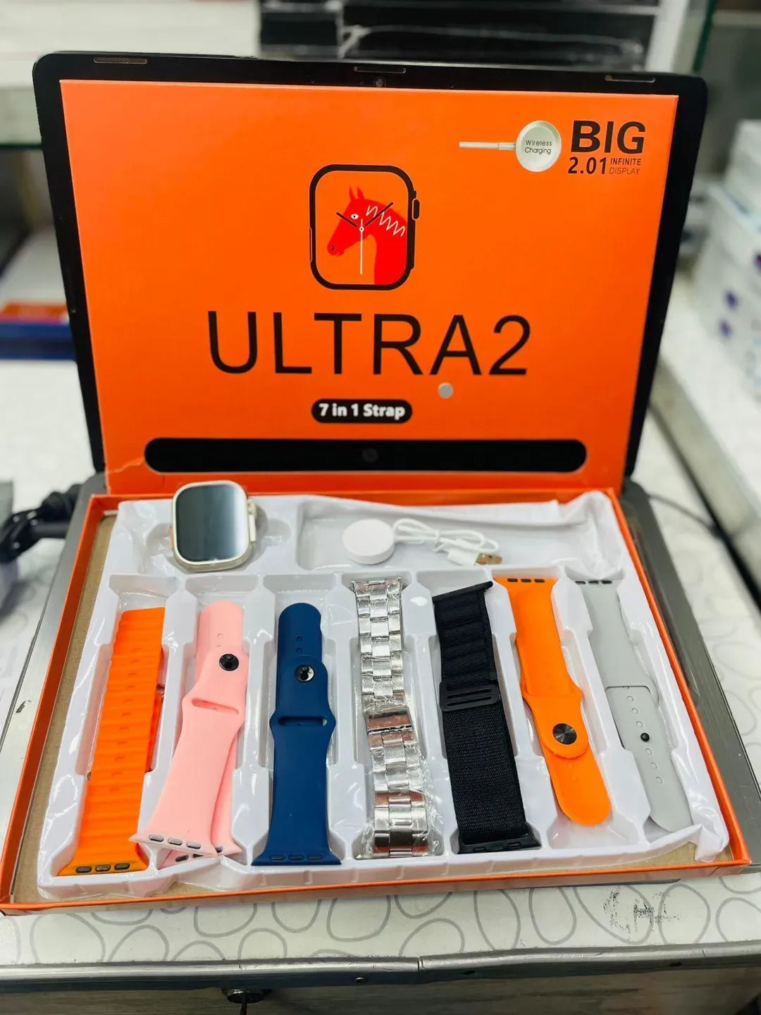 Premium Ultra 2 Smart Watch With 7 Interchangeable Straps