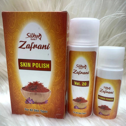 Silky Zafrani Skin Polisher & Activator Set – Pack of 2 (120ml + 60g)
